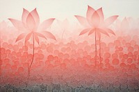Silkscreen lotus pattern backgrounds plant red.