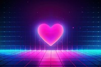 Retrowave heart backgrounds abstract night.
