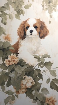 Cute puppy wallpaper art animal mammal.