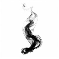 Abstract smoke of bonfire black white white background.
