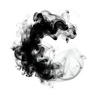 Abstract smoke of burning black white background creativity.