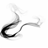 Abstract smoke of downward spiral shape black white.