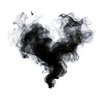 Smoke abstract black heart.