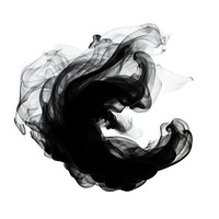 Abstract smoke of spiral black white white background.