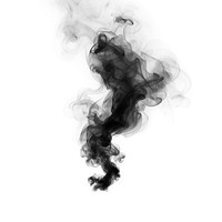 Abstract smoke of question mark black white background creativity.