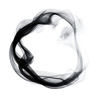 Abstract smoke of ring shape black white background.