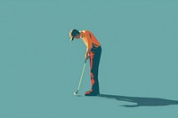 Golf sports golfer standing.