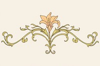 Ornament divider lily art pattern flower.