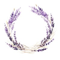 Lavender border watercolor circle flower purple.