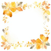 Leaf border watercolor backgrounds pattern autumn.