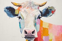 Cow art livestock painting.