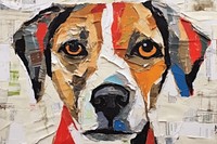 Dog art painting collage.