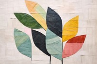 Leaf art painting pattern.
