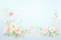 Painting of bouquet border pattern flower plant.