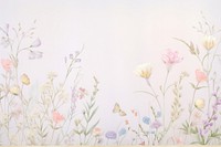 Painting of dried flowers border backgrounds pattern plant.