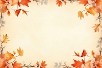 Painting of vintage autumn leaves border backgrounds plant leaf.