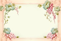 Painting of vintage grapes border backgrounds pattern plant.