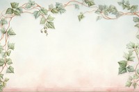 Painting of vintage ivy leaves border backgrounds pattern plant.