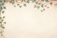 Painting of vintage ivy leaves border wall backgrounds plant.