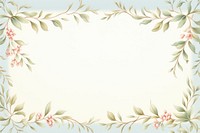 Painting of vintage leaves border backgrounds pattern graphics.