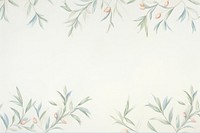 Painting of vintage olive leaves border backgrounds pattern graphics.