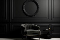 Classic black furniture armchair wall.