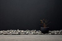 Black and gravel wall architecture pebble.