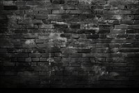 Old black brick wall architecture backgrounds monochrome.