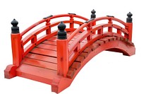 Japanese bridge architecture red.