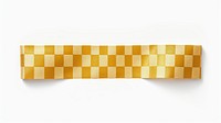 Gingham pattern adhesive strip gold white background accessories.