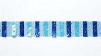 Line pattern adhesive strip glitter blue white background.