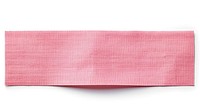 Madras adhesive strip linen pink white background.