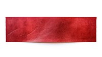 Madras adhesive strip paper red white background.