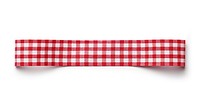 Gingham pattern adhesive strip red white background accessories.