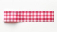 Gingham pattern adhesive strip red white background accessories.