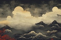 Black clouds art backgrounds mountain.