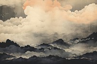 Black clouds art backgrounds painting.