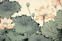 Green lotus leaves art backgrounds pattern.