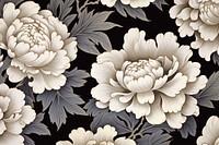 Damask pattern backgrounds monochrome flower.