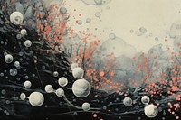 Soap bubbles art backgrounds painting.
