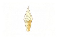 Ice cream cone dessert drawing food.