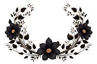 Wreath pattern black accessories.
