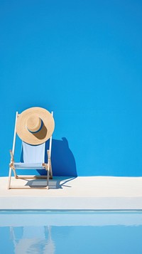 Furniture summer chair blue.