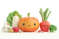 Low carb food vegetable cartoon carrot.