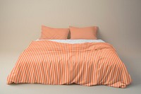 Orange stripped bedding