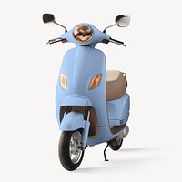 Blue scooter mockup psd