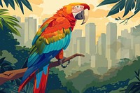 Parrot animal plant macaw.