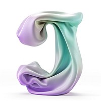 Letter J abstract purple shape.