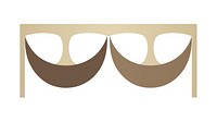 Coffee divider ornament furniture white background moustache.