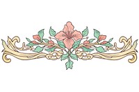 Ornament divider azalea art pattern drawing.